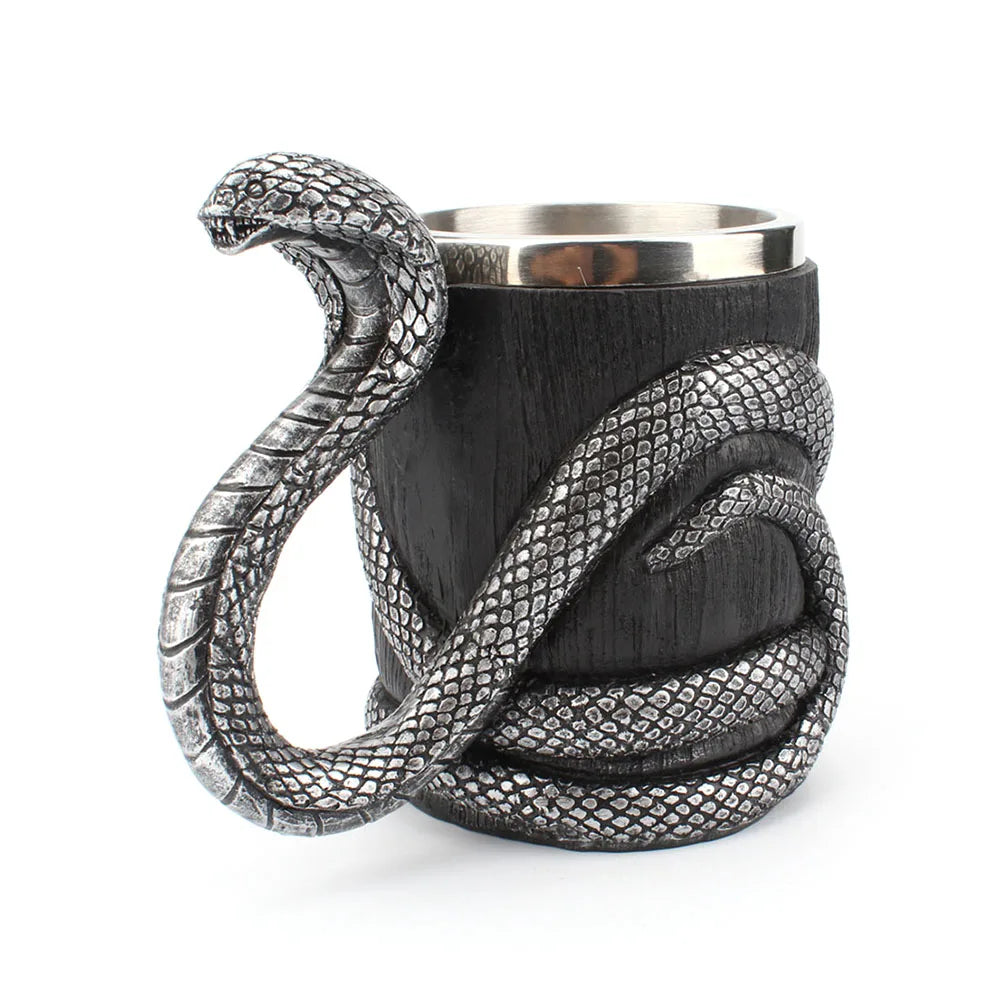 The Berserker’s Mug – Viking Wooden Tankard with Steel Rim