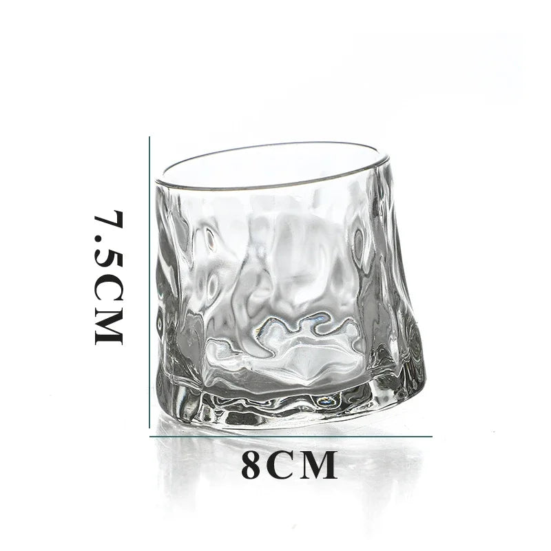 The Spinning Chalice – 200ML Rotating Whiskey Glass with Wooden Base