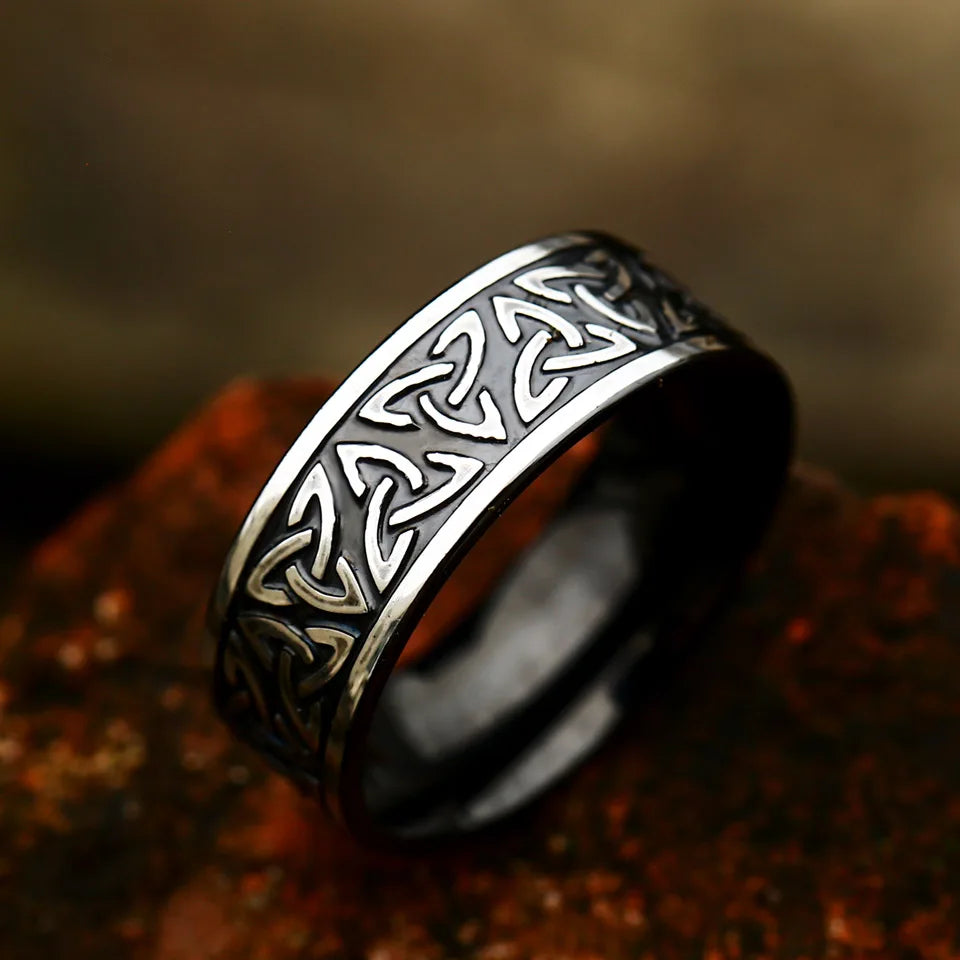 “The Valknut Ring” – Ancient Bond Unisex Norse Ring in Stainless Steel