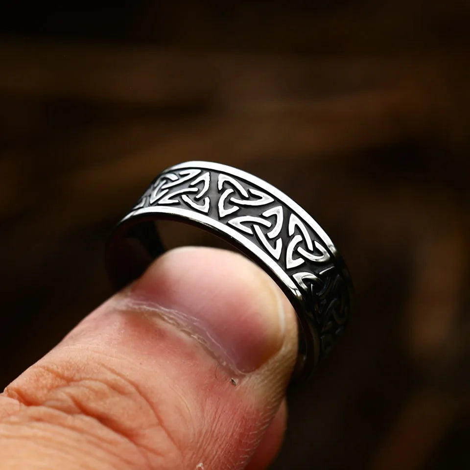 “The Valknut Ring” – Ancient Bond Unisex Norse Ring in Stainless Steel