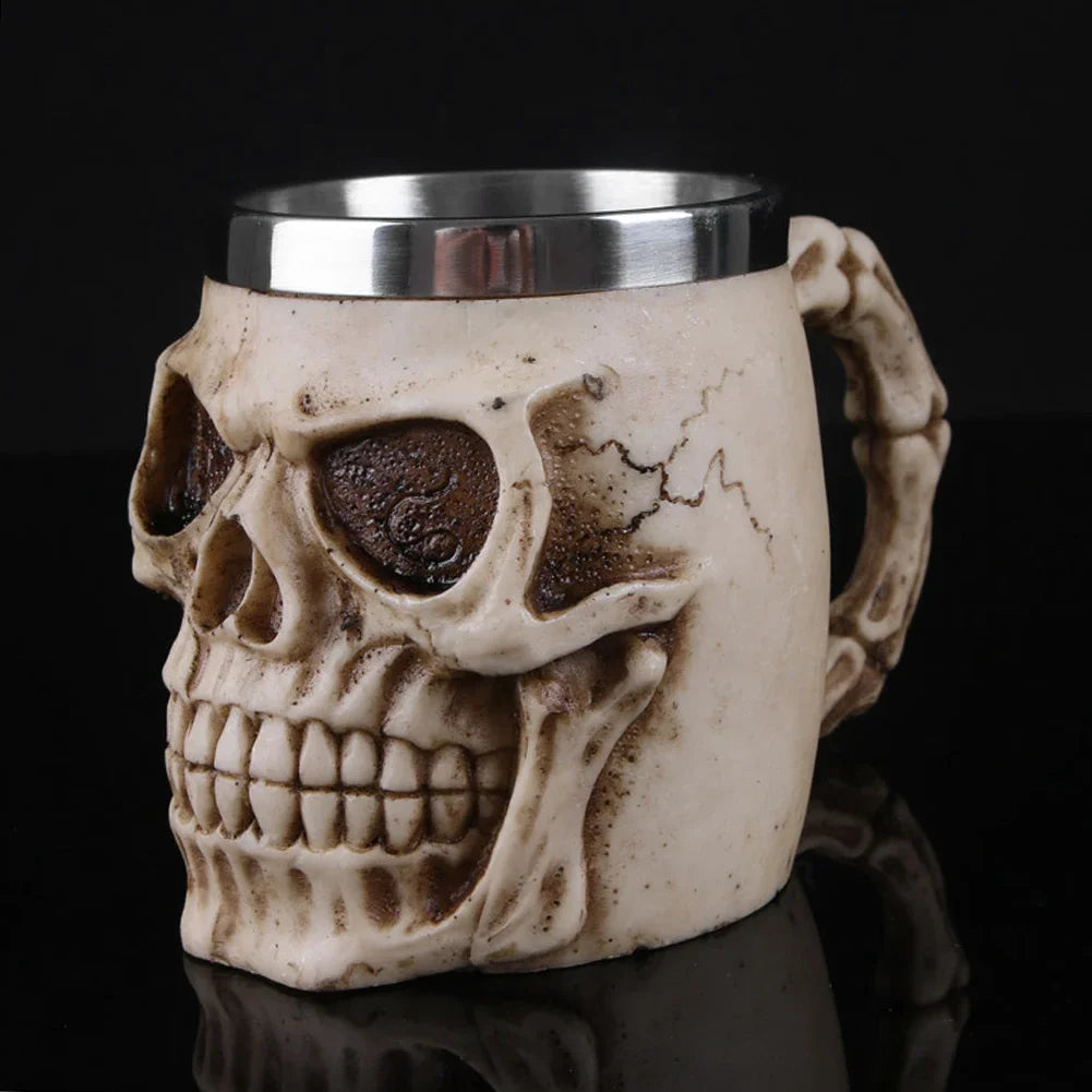 The Berserker’s Mug – Viking Wooden Tankard with Steel Rim