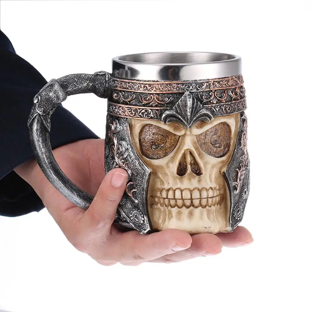 The Berserker’s Mug – Viking Wooden Tankard with Steel Rim