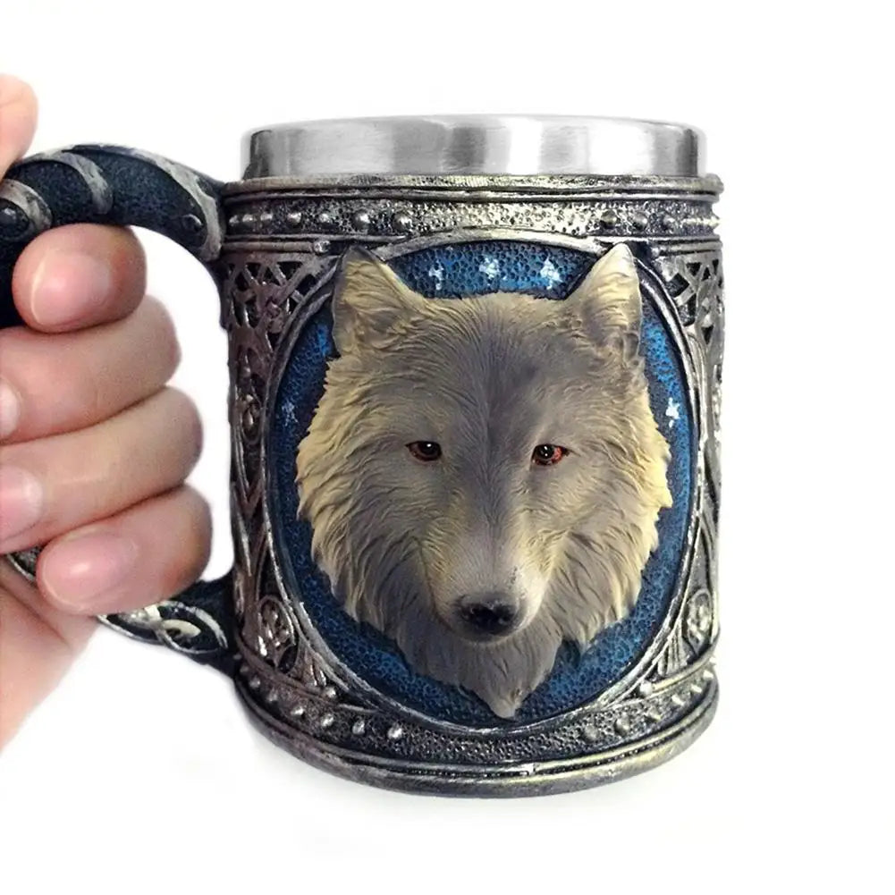 The Berserker’s Mug – Viking Wooden Tankard with Steel Rim
