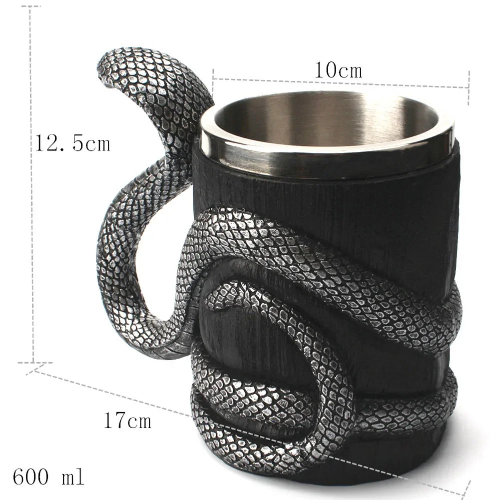 The Berserker’s Mug – Viking Wooden Tankard with Steel Rim