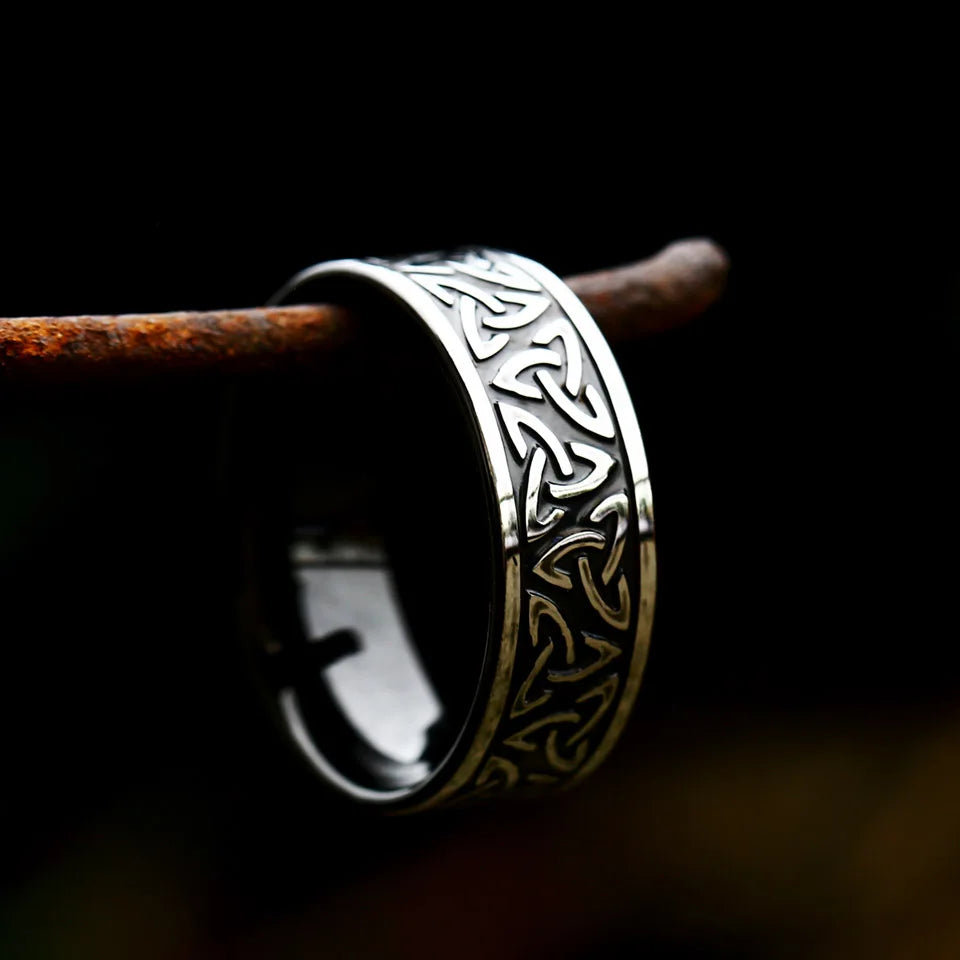 “The Valknut Ring” – Ancient Bond Unisex Norse Ring in Stainless Steel