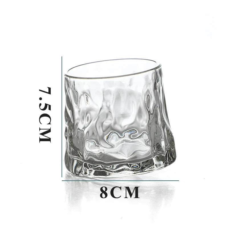 The Spinning Chalice – 200ML Rotating Whiskey Glass with Wooden Base
