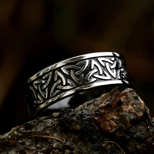 “The Valknut Ring” – Ancient Bond Unisex Norse Ring in Stainless Steel