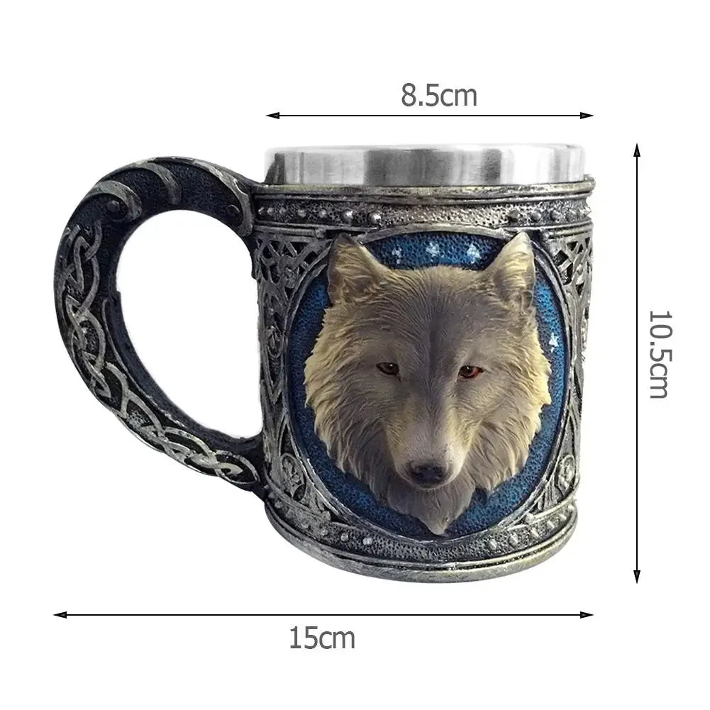 The Berserker’s Mug – Viking Wooden Tankard with Steel Rim