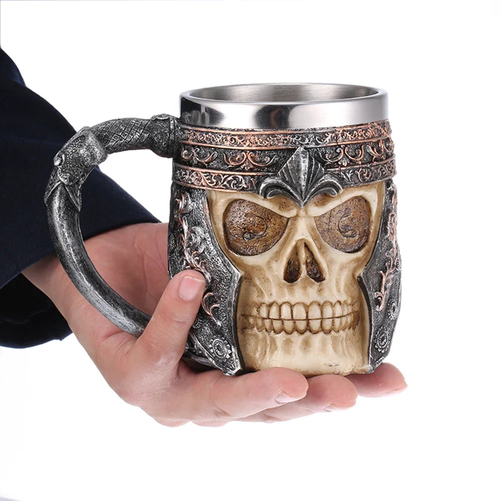 The Berserker’s Mug – Viking Wooden Tankard with Steel Rim