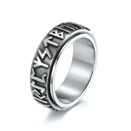 “The Oathkeeper Ring – Nordic Stainless Steel Band of the Valknut”